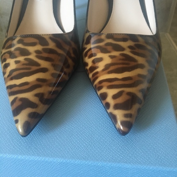 Prada leopard Black Patent kitten heel shoes - Picture 3 of 6